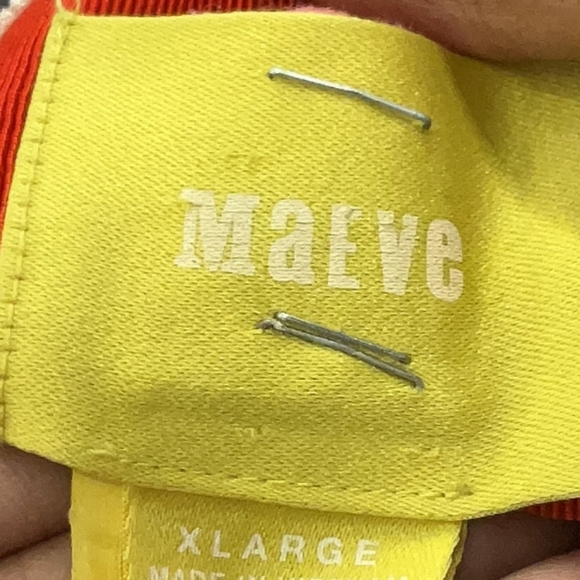 Anthropologie Maeve Cameron Blue/ White/ Orange Asymetrical Dress. Size XL. - Picture 5 of 16